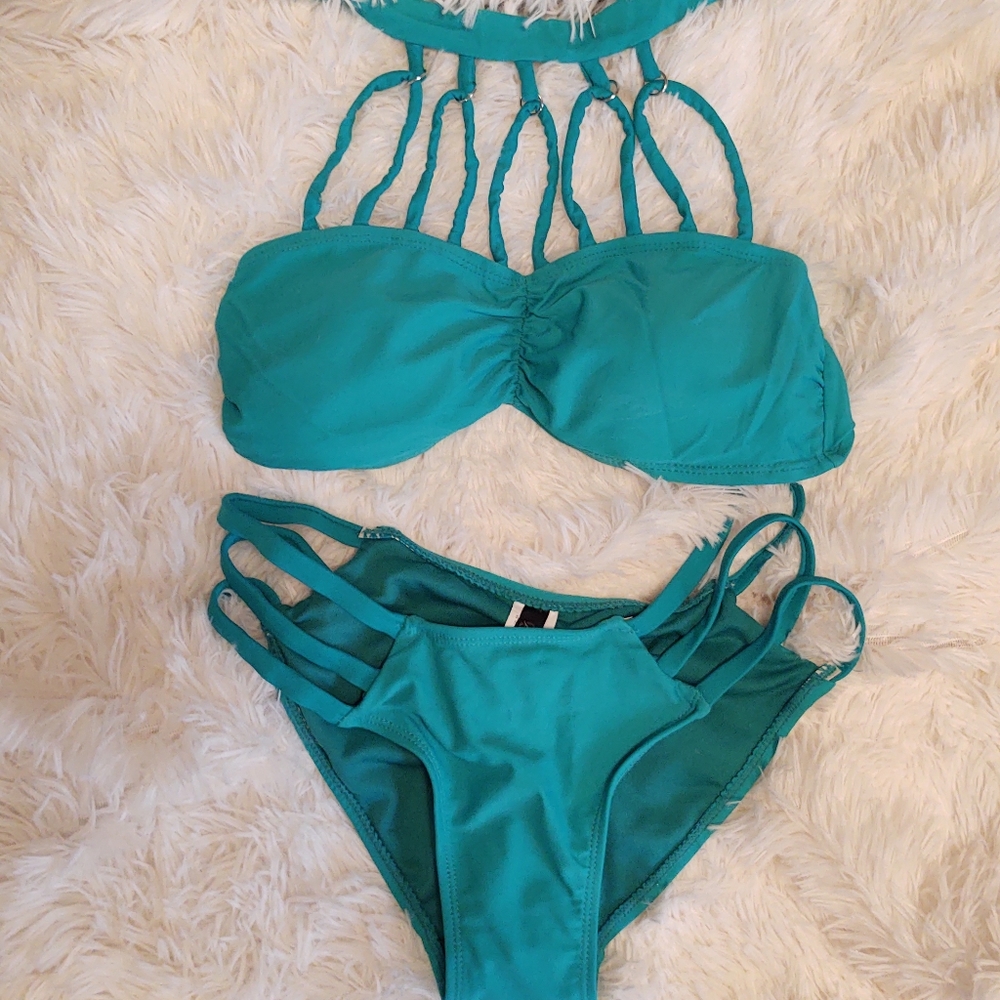 Caged Jade Bikini - Picture 4 of 5